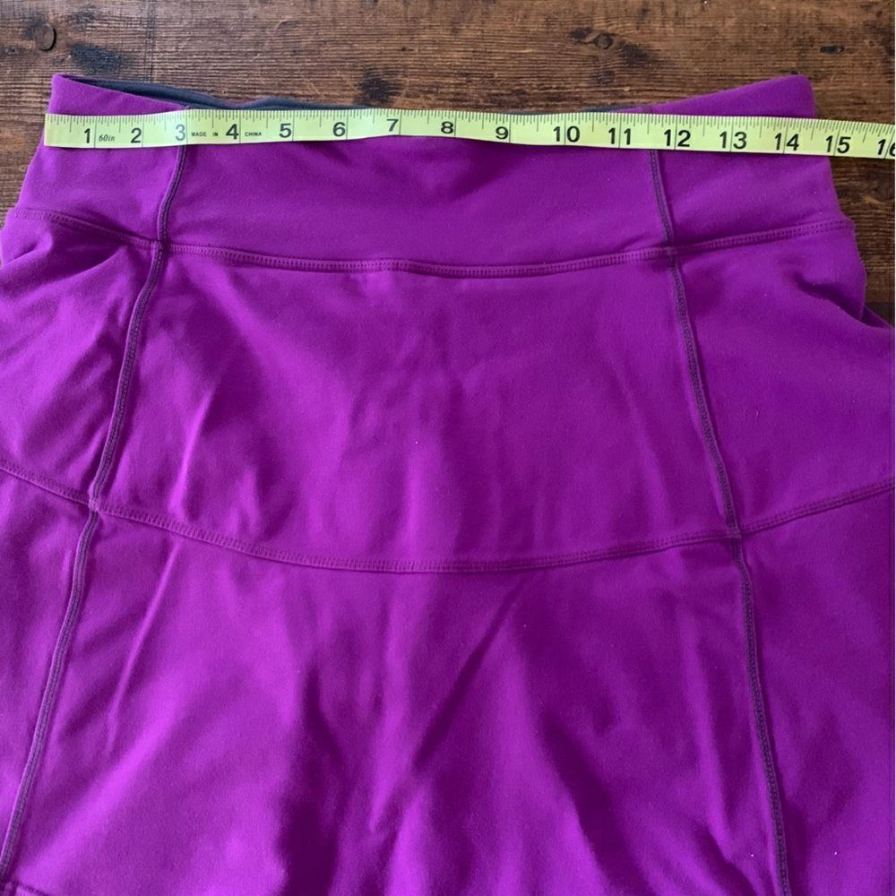 Athleta Tall Purple Gray Tennis Cycling Skirt Built in Shorts Sz M Tall - Picture 6 of 7